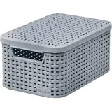Curver Aufbewahrungsbox Rattan Style 28,5 x 19,4 x 13 cm 1-tlg. grau