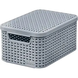 Curver Aufbewahrungsbox Rattan Style 28,5 x 19,4 x 13 cm 1-tlg. grau