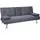 Mendler 3er-Sofa HWC-F60, Couch Schlafsofa Gästebett, Tassenhalter verstellbar 97x166cm ~ Textil, dunkelgrau