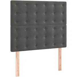 vidaXL Boxspringbett 100 x 200 cm Dunkelgrau