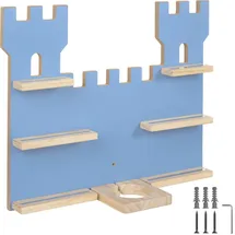 Tectake tectake® Wandregal, für bis zu 16 Tonies, abgerundete Ecken, 56 x 15,5 x 43 cm, unsichtbare Aufhängung