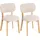 Homcom Esszimmerstuhl Polyester Creme 2er Set