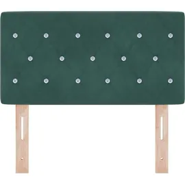 vidaXL Led-kopfteil mit LED -streifenleuchten Dunkelgrün 80 cm Samt vidaXL