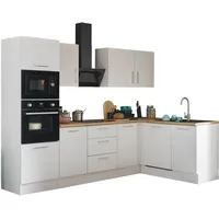 BASIC by Balculina Winkelküche Turin L-Form 280 cm weiß