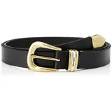 Wrangler Gürtel 112344038-BLACK/GOLD in Schwarz, 85