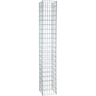 Estexo Gabionen-Säule eckig Steinkorb 4-Eck Säulengabione, 50/100/150/200 cm Höhe 200 m