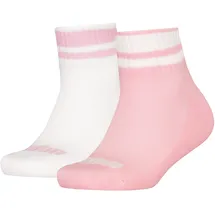 Puma Clyde Cushioned Quarter Socken 2er Pack Rosa/Weiß 35-38
