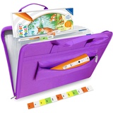 Tasche für Tiptoi Stift, und für 1-5 Tiptoi Bücher, Transporttasche für TipToi Starterset, Kinder Elektronisches Spielzeug Organizer, Geburtstagsgeschenk für Mädchen ab 3 Jahren, Lila