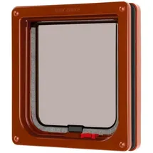 Cat Mate 2-Wege verriegelbare Katzenklappe (304) – Sichere Tür für kleine bis mittelgroße Katzen, geeignet für Fliegengitter-Türen, UPVC und Holz, Braun