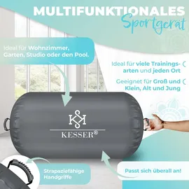 Kesser KESSER® Aufblasbare Air Roll Airtrack, Gymnastik-Rolle inkl. Tragetasche | elektr. Luftpumpe Barrel Gymnastik Tumbling Yoga Gymnastik Rolle Gymnastikmatte, Fitnessrolle