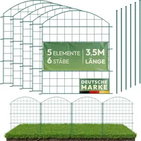 Teichzaun Komplettset | 5 Zaunelemente aus Metall mit Pfosten | Poolzaun für ...
