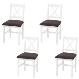 MCW Esszimmerstuhl F77 Stoff schwarz/weiß 4er Set