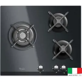 Whirlpool AKT 404/NB Schwarz, Integriert, Gaskochfeld, 3 Zonen,