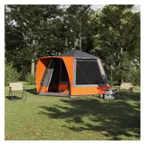 vidaXL Kuppelzelt Hütte Grau/Orange
