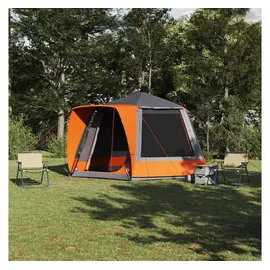 vidaXL Kuppelzelt Hütte Grau/Orange
