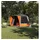 vidaXL Kuppelzelt Hütte Grau/Orange