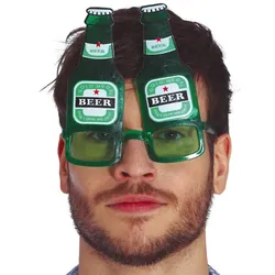 Bierflaschen Brille in Grün - OS