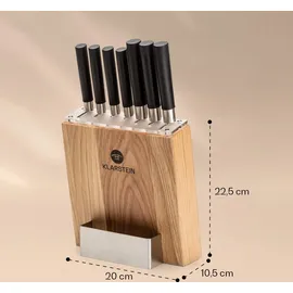 Klarstein Kitano Messerblock 8-tlg. Braun
