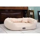 ARES Komfort Hundebett fest gewebtes Polyester 600D - XXL - creme