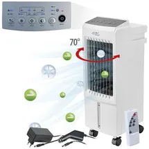 Sichler Haushaltsgeräte Ventilator 3in1-Luftkühler Luftbefeuchter Ionisator, 12/230 V, 5 l, 20 W - Weiß
