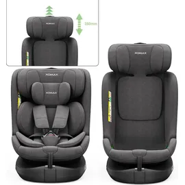 XOMAX Kindersitz 360° drehbar mit Isofix, ECE R129, 0–36 kg, verstellbar, neigbar, atmungsaktiver Bezug, 5-Punkt-Gurt, Top Tether, Autokindersitz für...