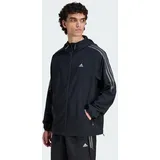 adidas STRIPED REGULAR WINDRUNNER Jacke Unisex Schwarz XL