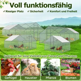 isoisl Freilaufgehege 3 x 6 x 2 m grau/silber
