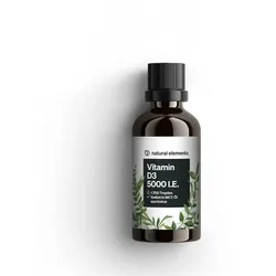 Vitamin D3 - Laborgeprüfte 5000 I.E. pro Tropfen - 50ml (1700 Tropfen) - In MCT-Öl aus Kokos - Hochdosiert, flüssig 50 St