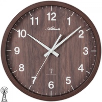Atlanta Uhren 4438/20 Funkwanduhr 26,5 cm Holzoptik - Nussbaum