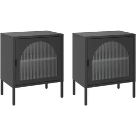 vidaXL Nachtschrank 50 x 35 x 60 cm Schwarz
