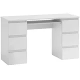 Computertisch Schreibtisch Laptoptisch Büromöbel Bürotisch Arbeitstisch weiß - 130 X 75