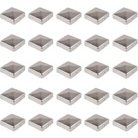 Baumarktplus 25x Pfostenkappe Edelstahl 121 mm Pyramide Abdeckkappe für Pfosten 12x12cm