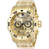 Riess-Ambiente Invicta Pro Diver 0074 Herren uhr - Wasserdicht - Analog - Quarzuhrwerk - Edelstahl mit goldenen zifferblat - 48mm - Gold