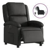vidaXL Relaxsessel Elektrisch Schwarz Echtleder