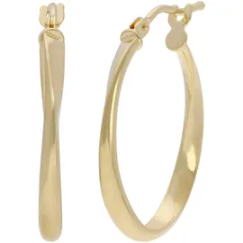 FIRETTI Creolen gedreht Gelbgold 585 18,5mm