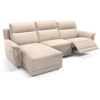 Sofanella Ecksofa Leder MALITO, Eckcouch, Ecksofa, Sitzecke, Polsterecke, Leder Sofas, Ledersofa beige
