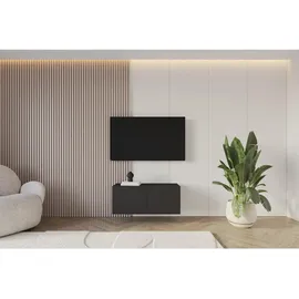 altdecor ELIO Lowboard 100 cm x 40 cm x 40 cm Schwarz Holz