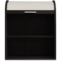 möbel-direkt.de RL-69-86 Rollladenschrank 69 x 86 x 0 cm Schwarz/Weiß
