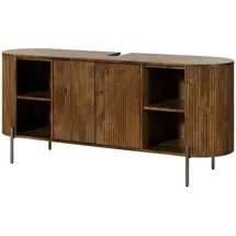 MASSIVMOEBEL24.DE Waschbeckenunterschrank Mango 150x40x65 braun lackiert BARCELONA 251