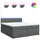 vidaXL Boxspringbett 180 x 200 cm Dunkelgrau