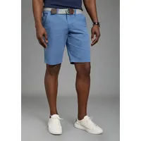 delmao Shorts DELMAO, Herren, Gr. 31, N-Gr, blau, Web, Obermaterial: 98% Baumwolle, 2% Elasthan, bedruckt, gemustert, regular fit kniefrei, Hosen Shorts, kniefrei, gerades Bein, mit Eingrifftaschen und Gesäßtaschen