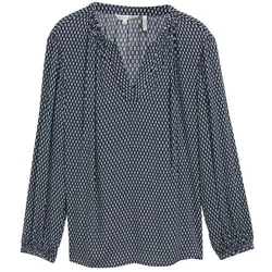 TOM TAILOR Damen Plus Size - Bluse mit Muster, blau, Gemustert, Gr. 46