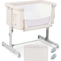 Costway Beistellbett Beige 70 x 140 cm