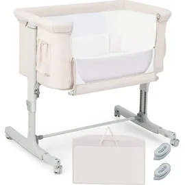 Costway Beistellbett Beige 70 x 140 cm