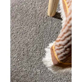 benuta nest Waschbarer Teppich Nina Grau 160x230 cm - Moderner Kurzflor-Teppich für Wohnzimmer
