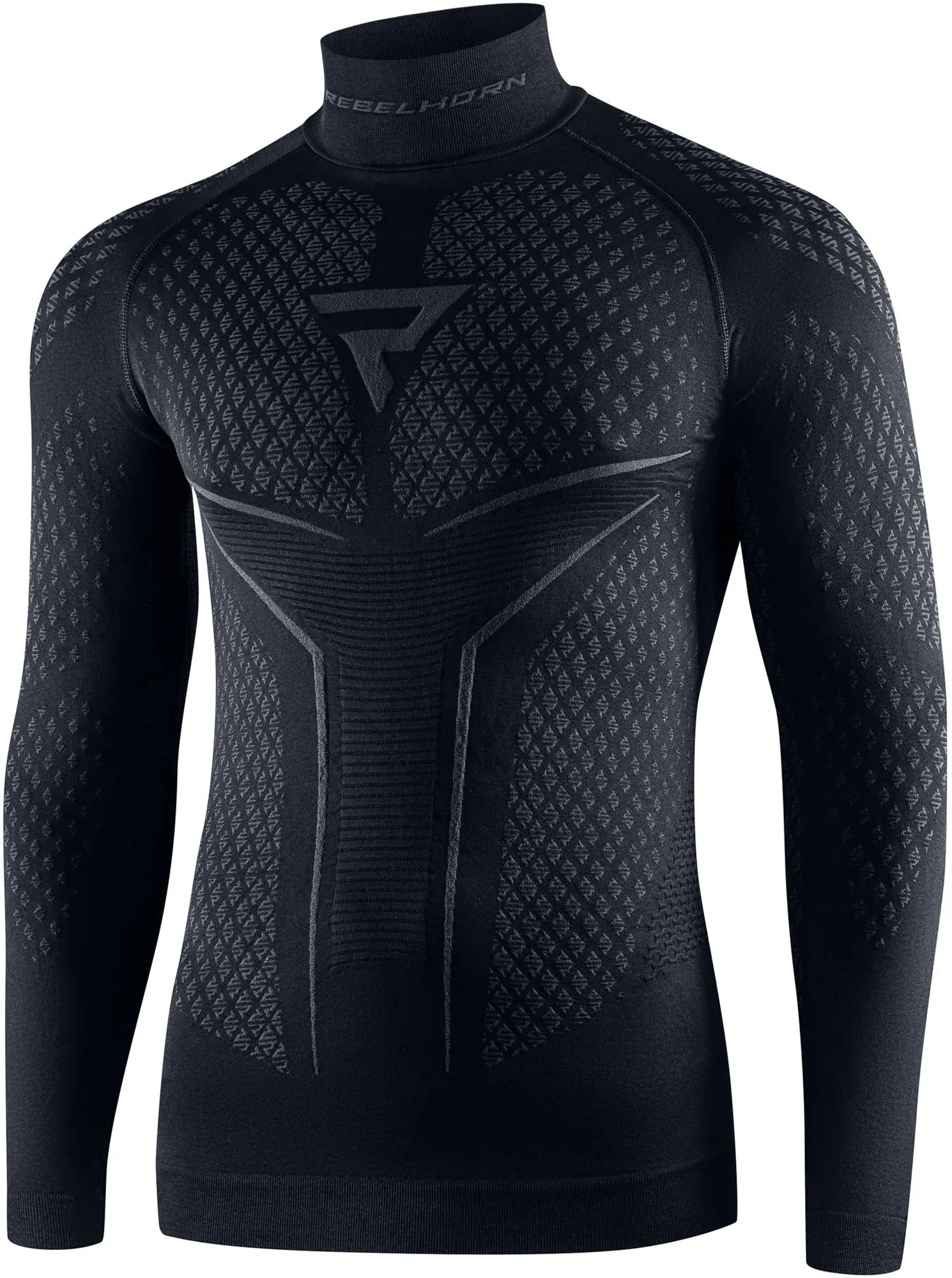 Rebelhorn Therm 2 Langarm Funktionshemd, schwarz-grau, Größe M für Männer