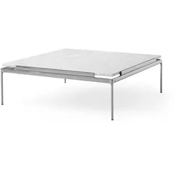 &Tradition - Sett Coffee Table LN13, Bianco Carrara / Chrom dunkel