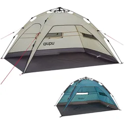 UQUIP Automatik Strandmuschel Buzzy Strandzelt Reise XL Wind Sonnen Schutz UV50+ Farbe: petrol