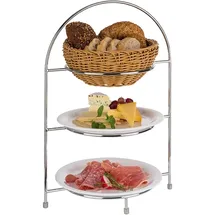 APS Serviergestell 29 cm, silberfarben Etagere Servierplatten