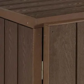 Mendler WPC-Mülltonnenverkleidung HWC-J28 1er/2er braun